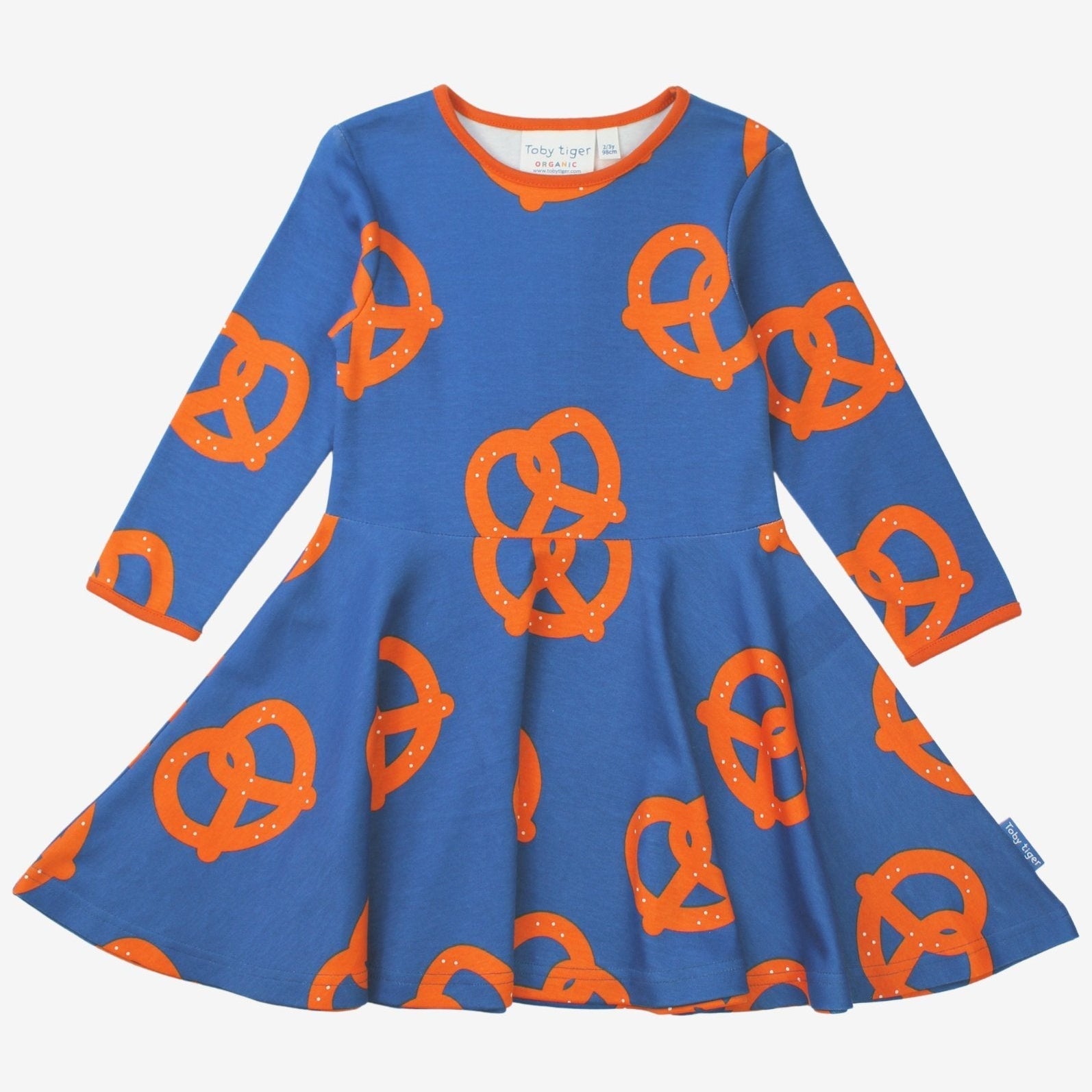 Toby Tiger Organic Skater Dress - Pretzel Print