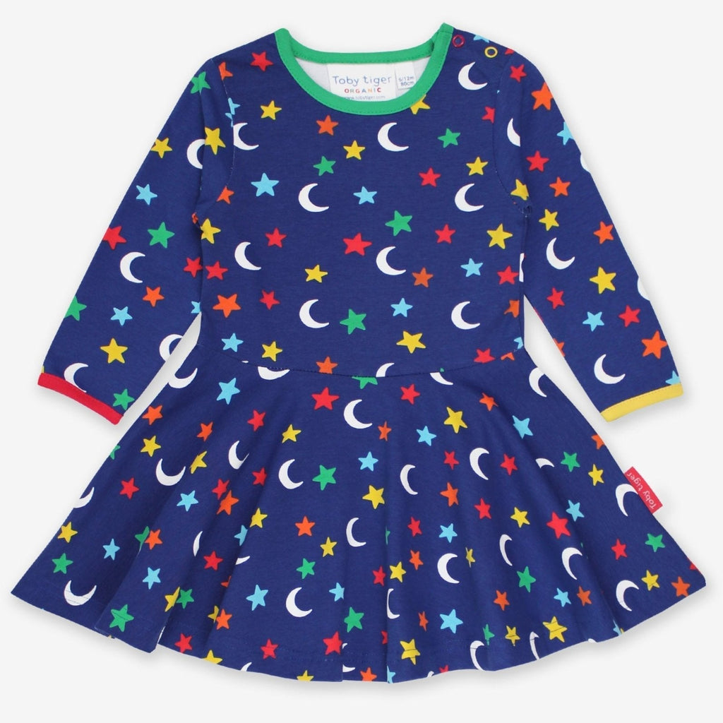 Toby Tiger Organic Skater Dress - Star Print