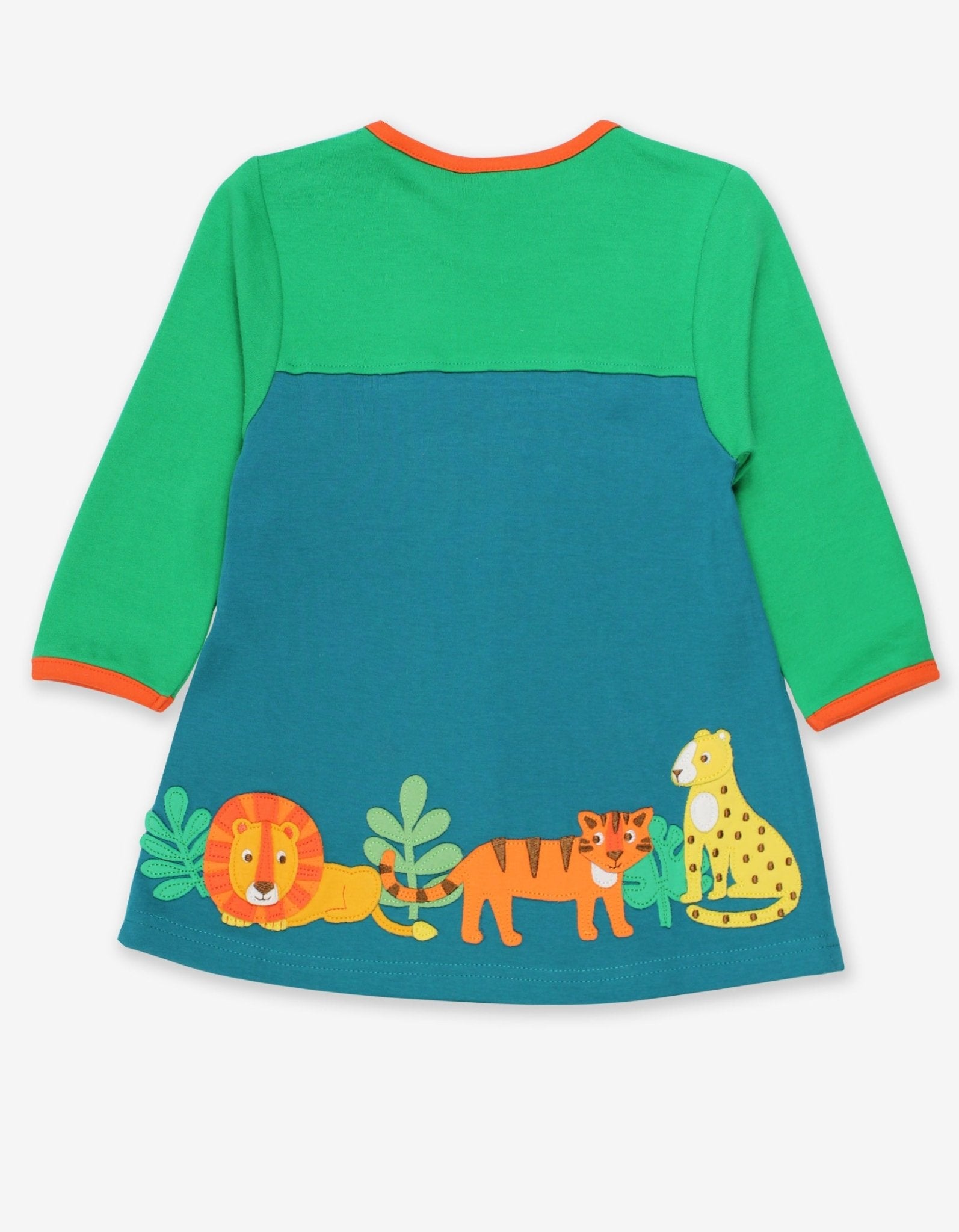 Organic Applique T-Shirt Dress - Wild Cats