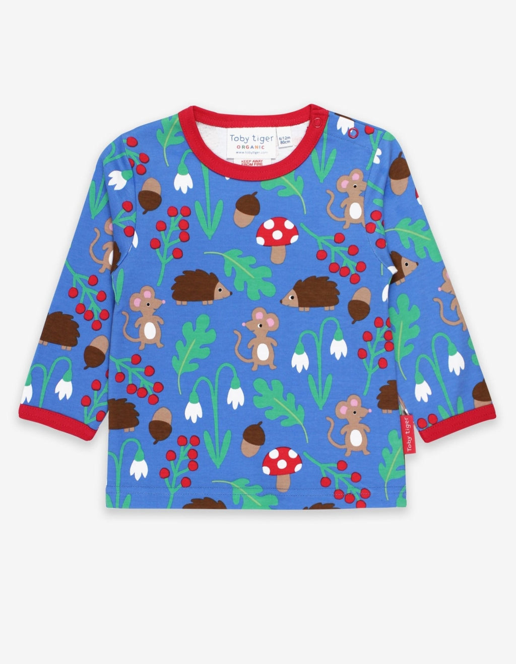 Toby Tiger Organic Long-Sleeved T-Shirt - Woodland Print