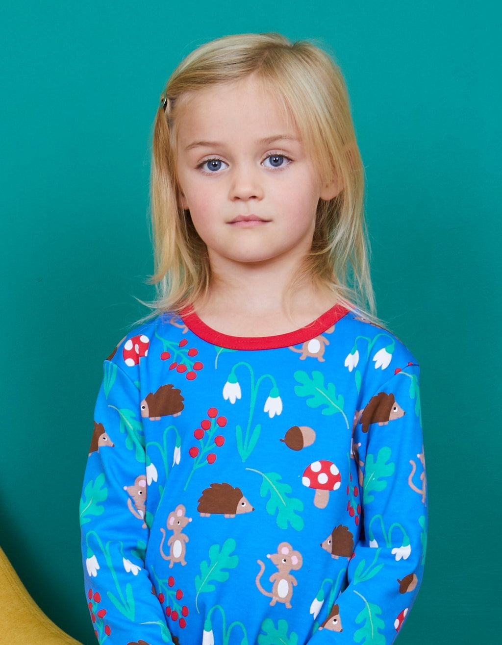 Toby Tiger Organic Long-Sleeved T-Shirt - Woodland Print