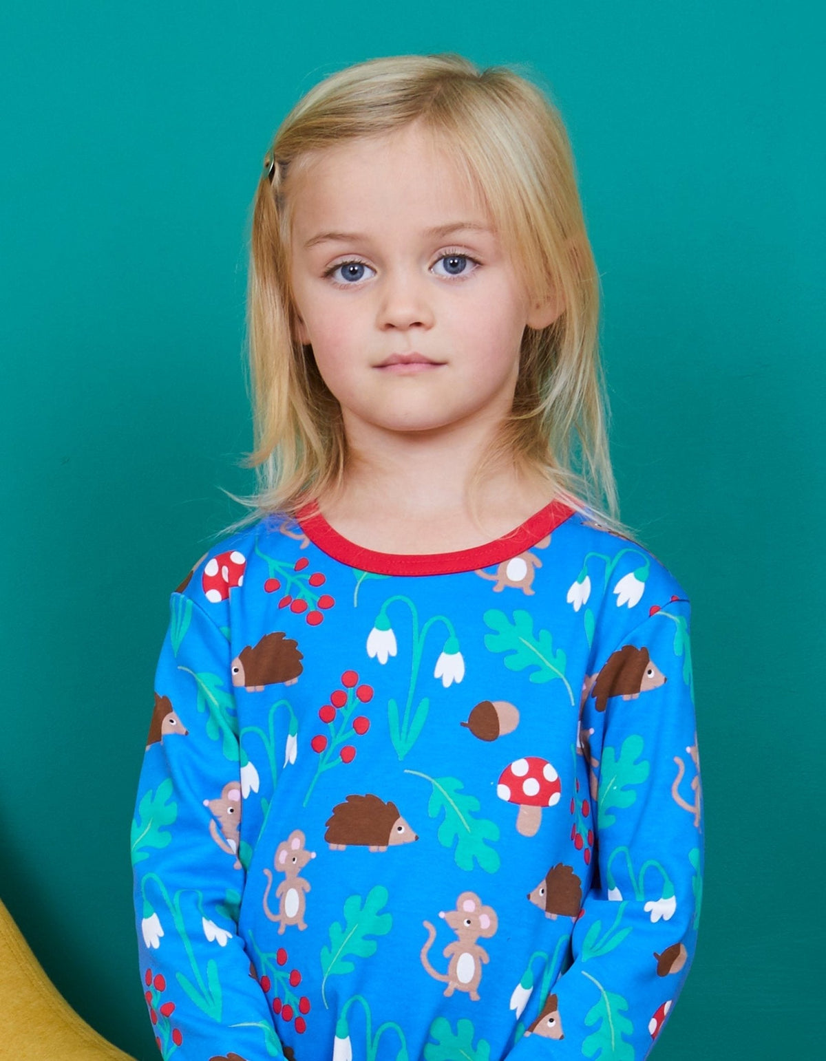 Toby Tiger Organic Long-Sleeved T-Shirt - Woodland Print