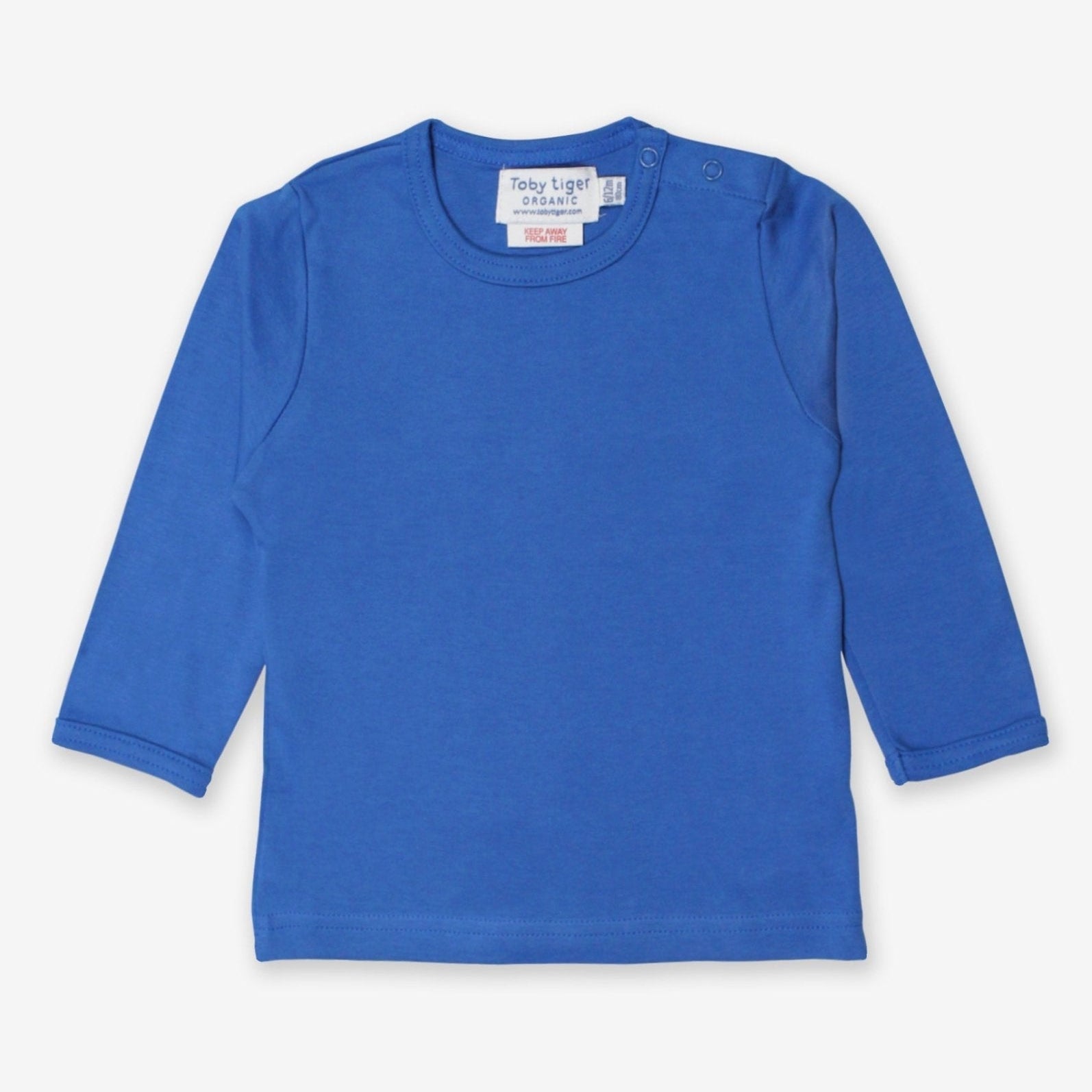 Toby Tiger Organic Basic Long-Sleeved T-Shirt - Blue
