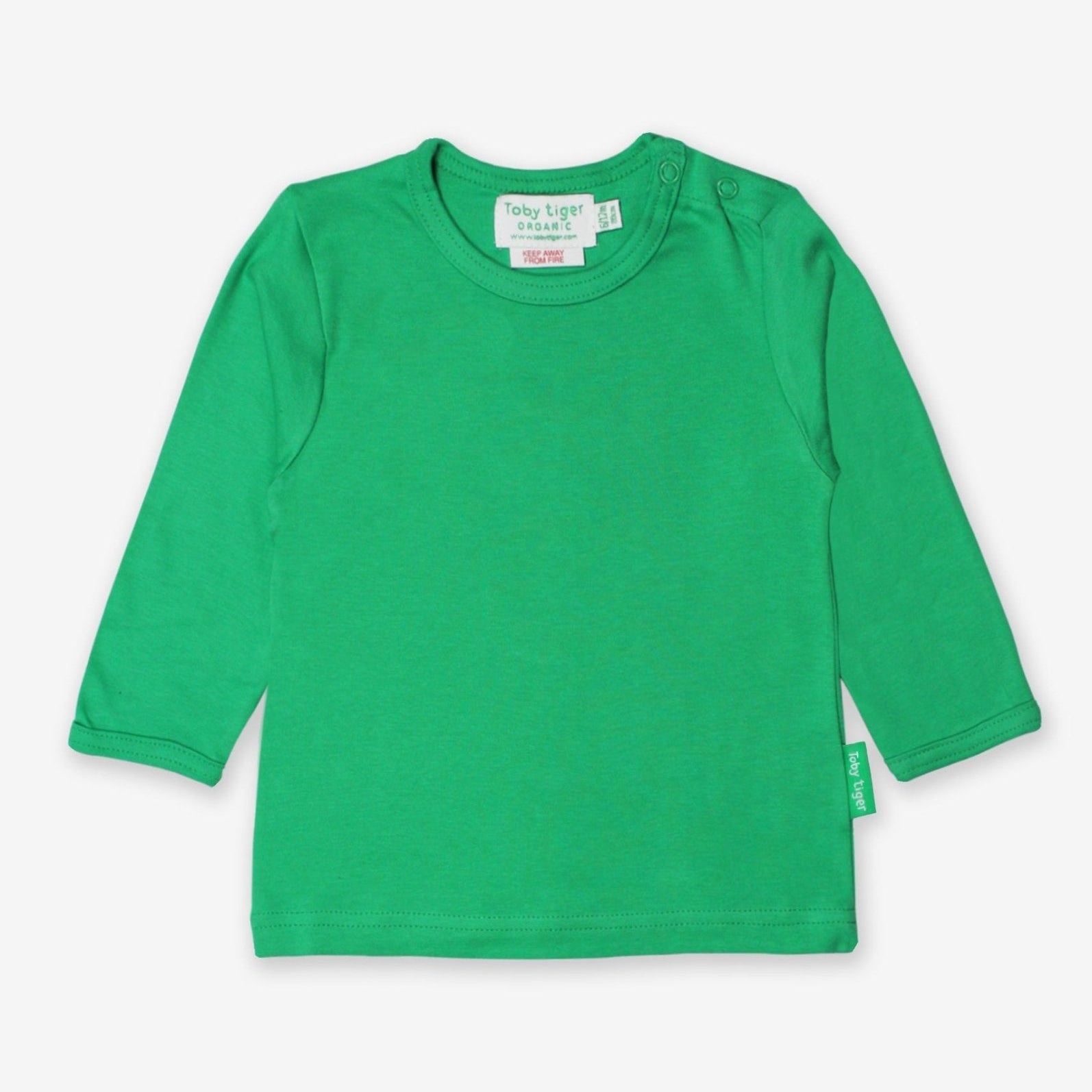 Toby Tiger Organic Basic Long-Sleeved T-Shirt - Green