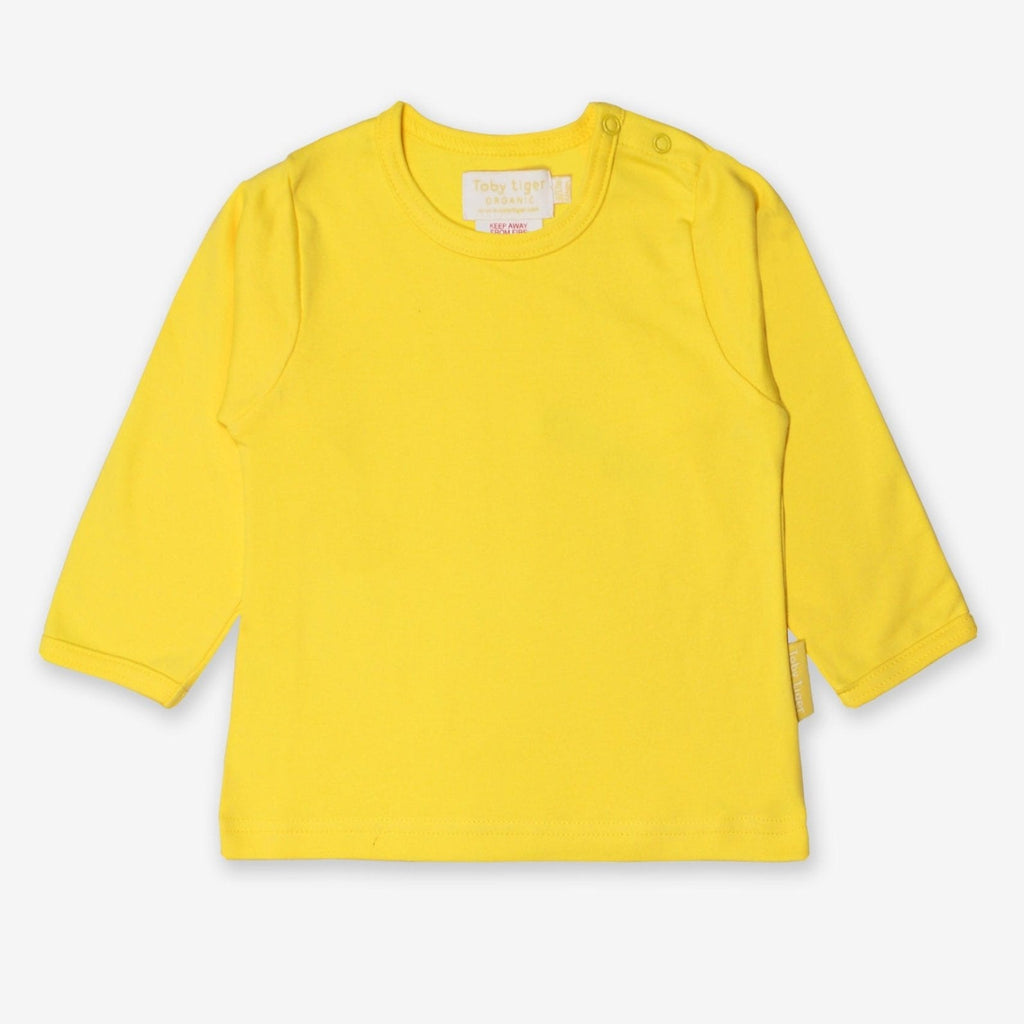 Toby Tiger Organic Basic Long-Sleeved T-Shirt - Yellow