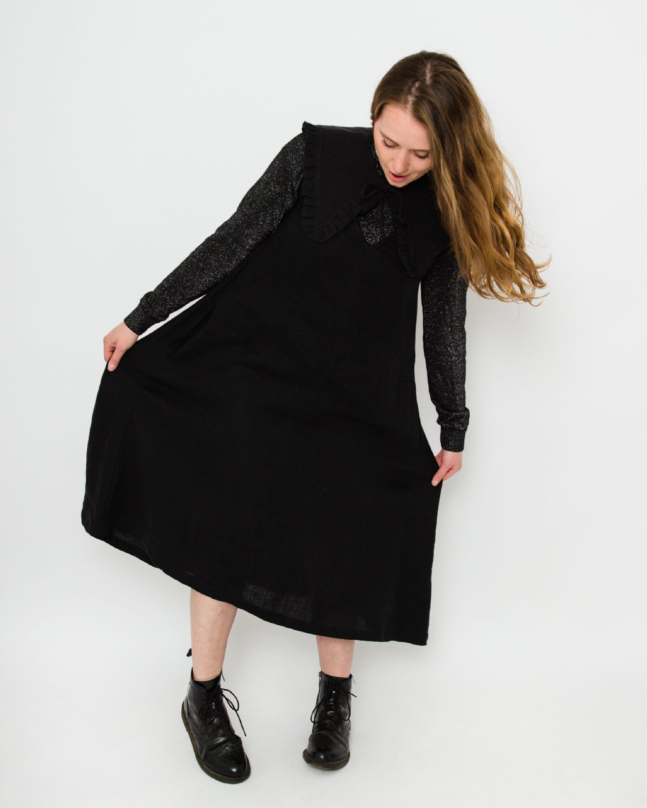 Journy Lucy Maternity / Breastfeeding Linen Dress - Black