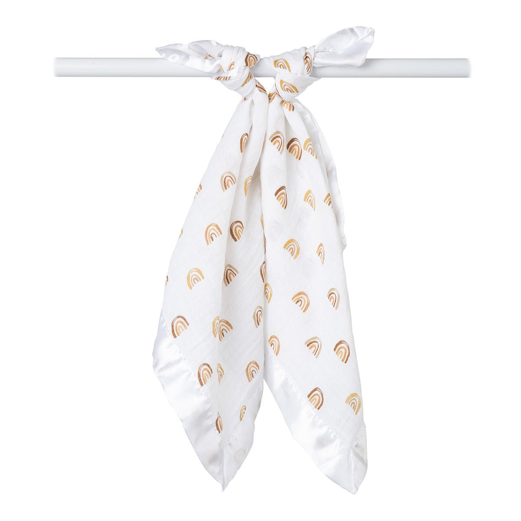 Lulujo - 2 Pack Muslin Security Comforter Blanket - Rainbows - Baby&More