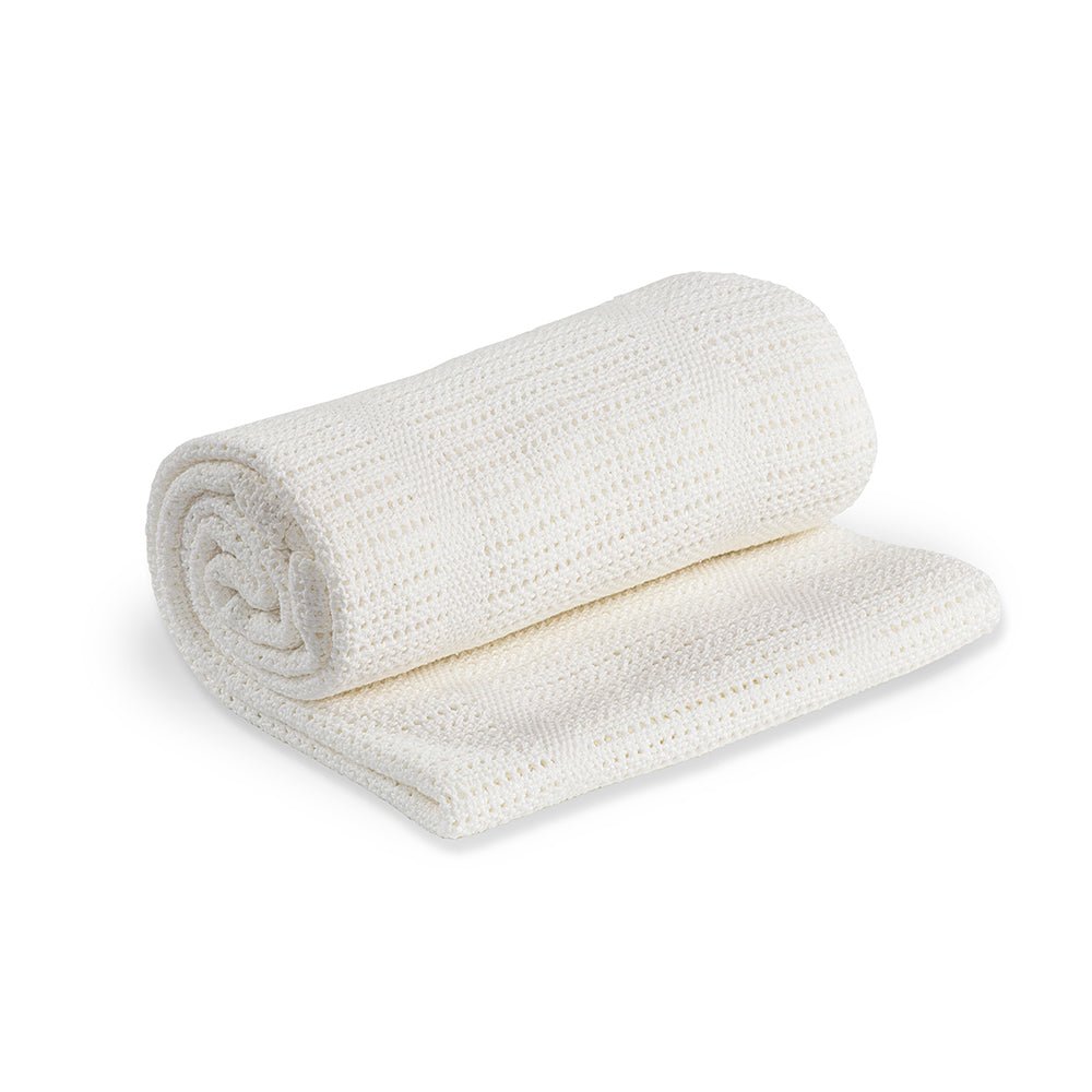 Lulujo - Cellular Blanket - White - Baby&More