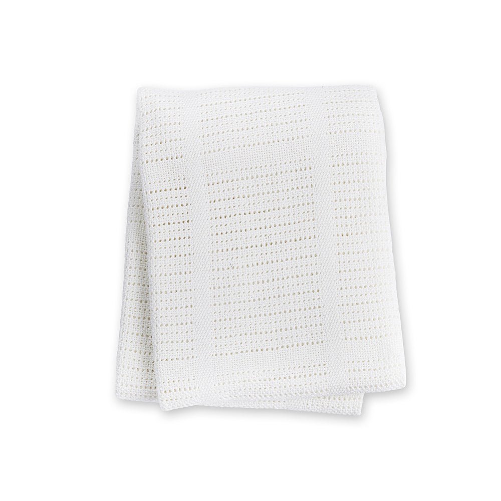 Lulujo - Cellular Blanket - White - Baby&More