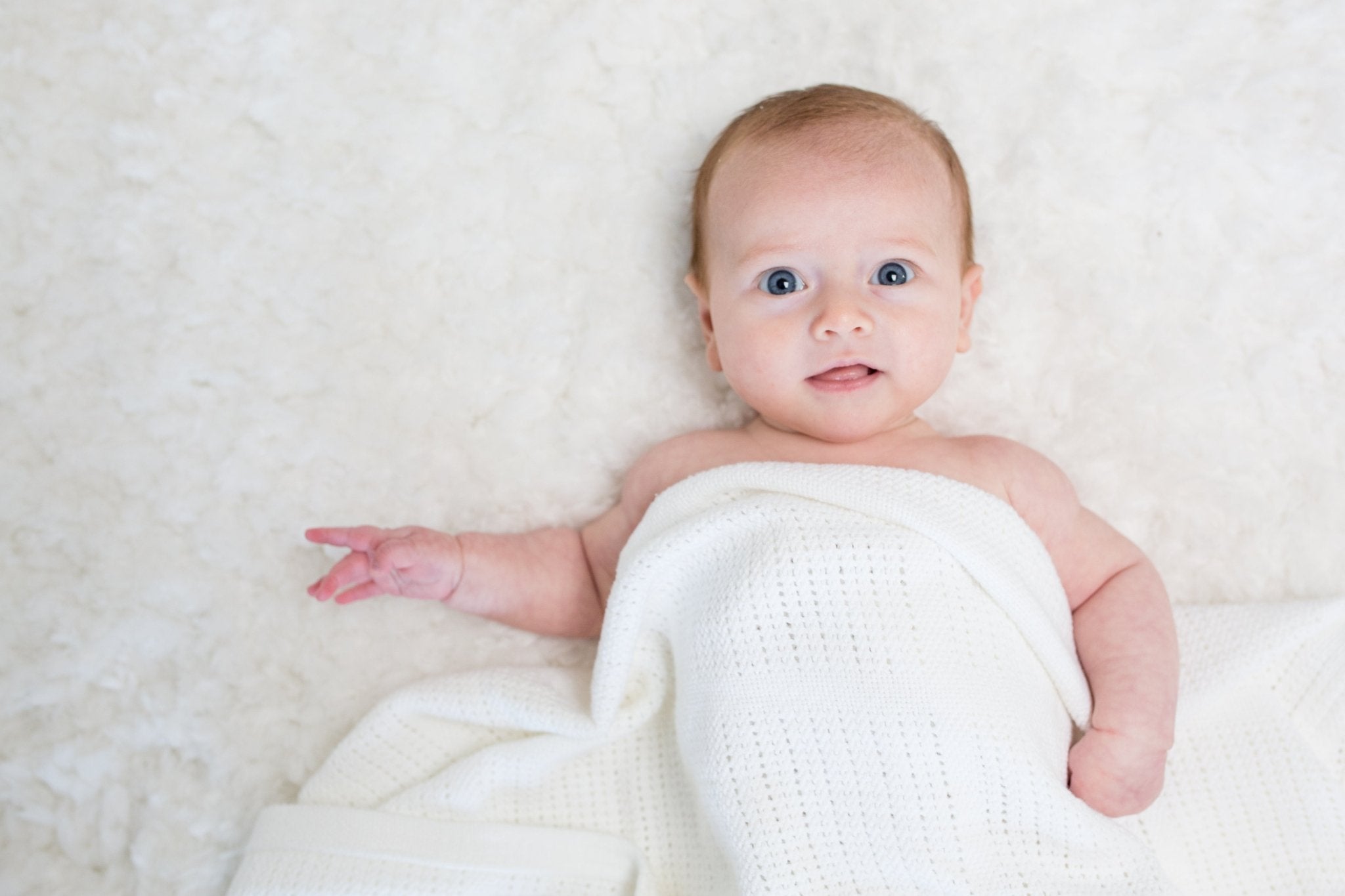 Lulujo - Cellular Blanket - White - Baby&More
