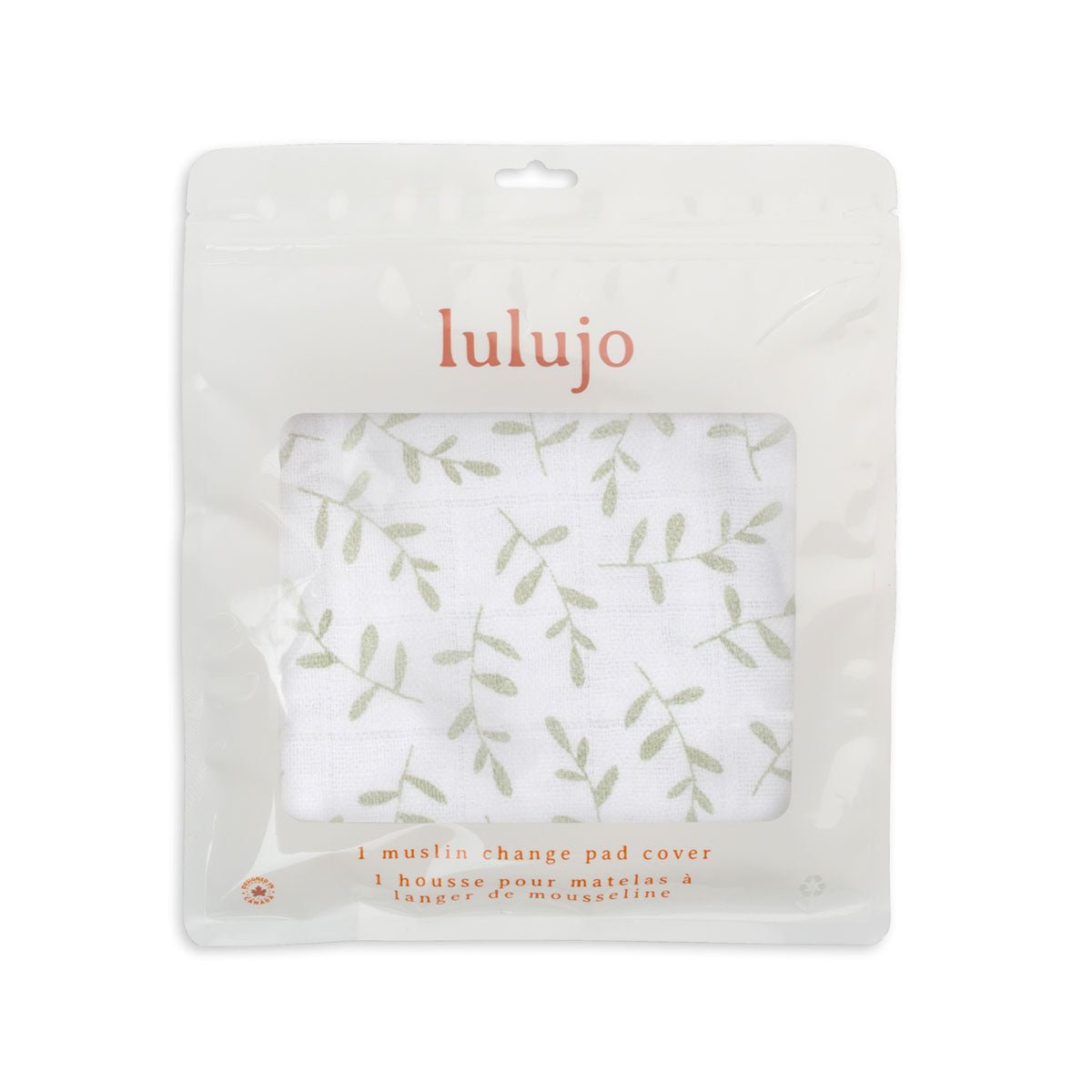 Lulujo - Cotton Changing Pad Cover - Greenery (81cm x 43cm) - Baby&More