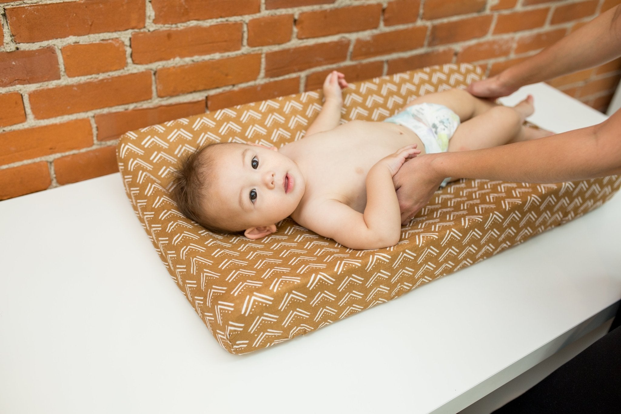 Lulujo - Cotton Changing Pad Cover - Mudcloth (81cm x 43cm) - Baby&More