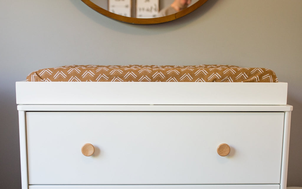 Lulujo - Cotton Changing Pad Cover - Mudcloth (81cm x 43cm) - Baby&More