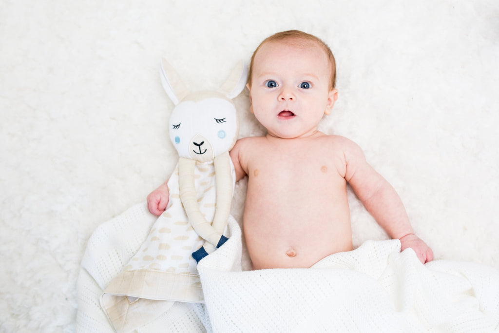 Lulujo - Cotton Muslin Lovie Comforter Blanket - Llama - Baby&More