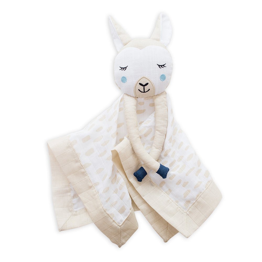 Lulujo - Cotton Muslin Lovie Comforter Blanket - Llama - Baby&More