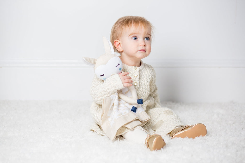 Lulujo - Cotton Muslin Lovie Comforter Blanket - Llama - Baby&More