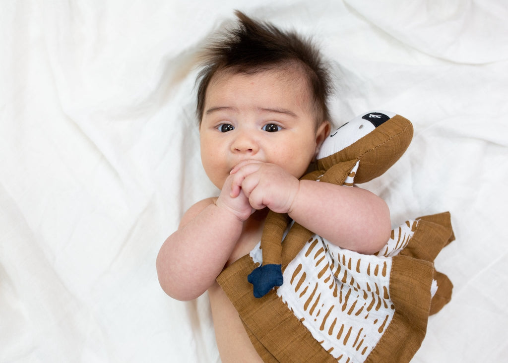 Lulujo - Cotton Muslin Lovie Comforter Blanket - Sloth - Baby&More