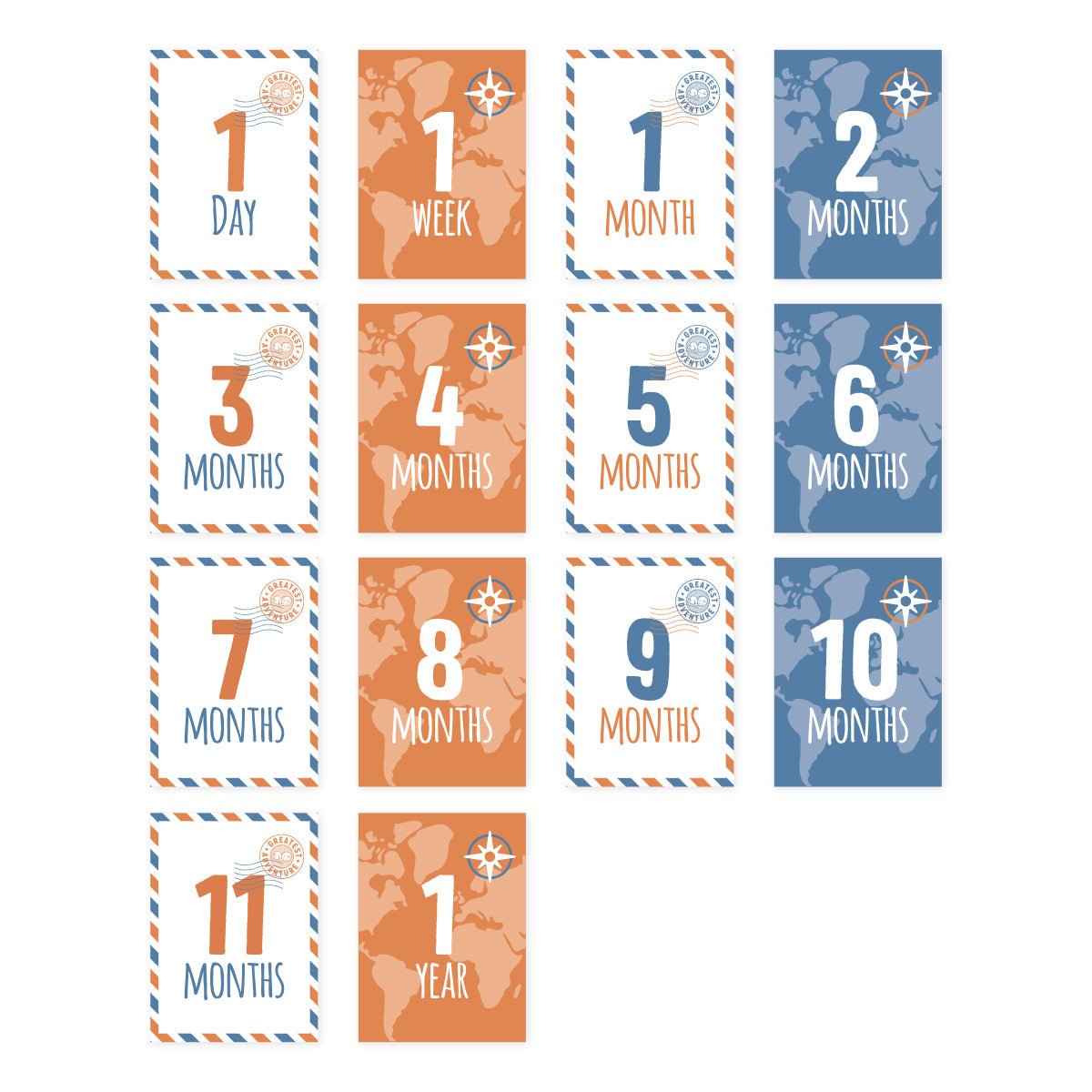 Lulujo - Cotton Swaddle & Milestone Marker Cards Gift Set - Greatest Adventure - Baby&More