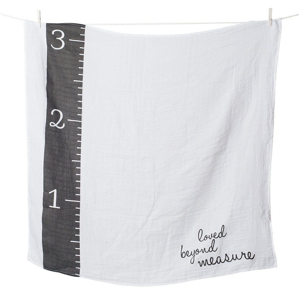 Lulujo - Cotton Swaddle & Milestone Marker Cards Gift Set - Loved Beyond Measure - Baby&More
