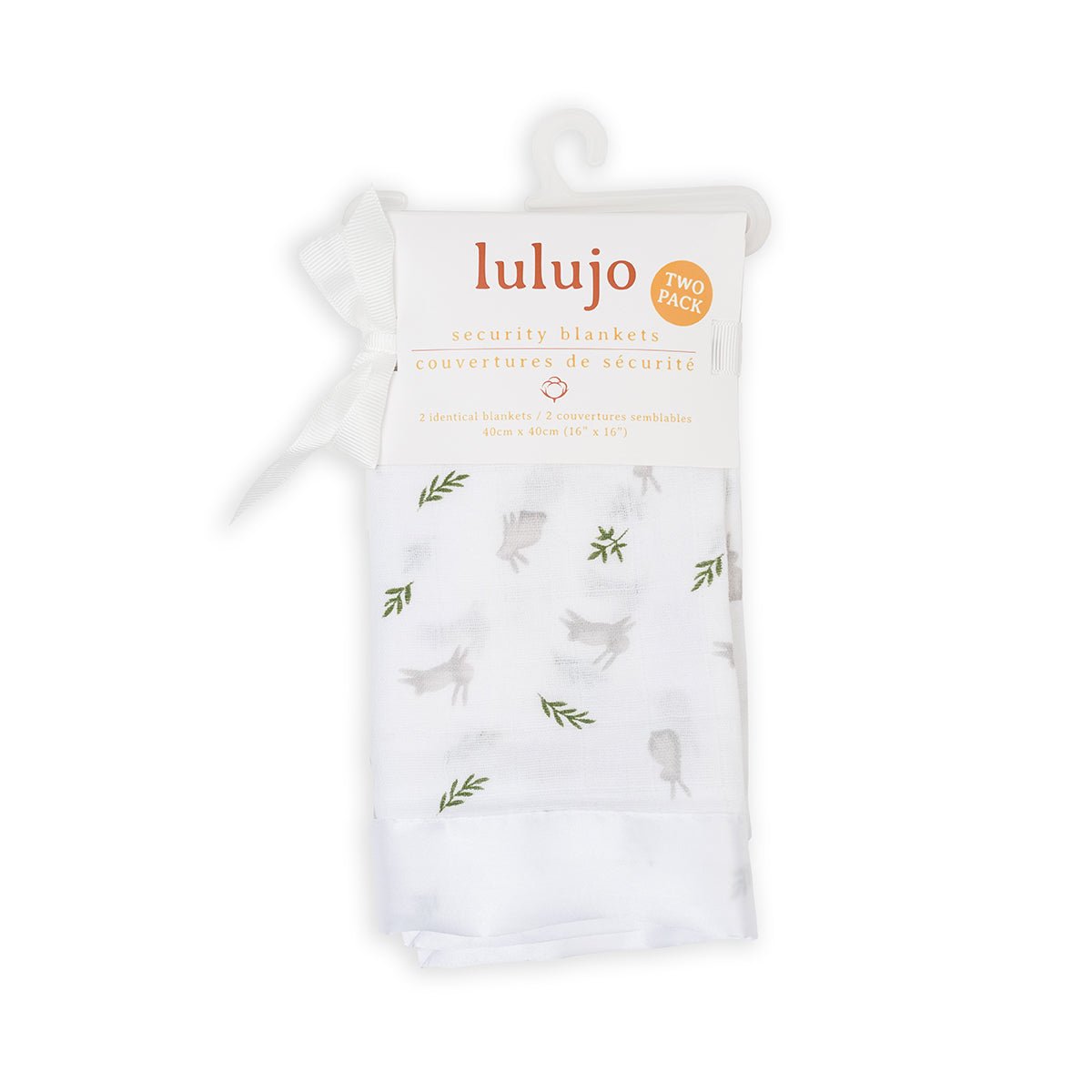 Lulujo - Muslin Security Comforter Blanket - Bunnies - 2 Pack - Baby&More