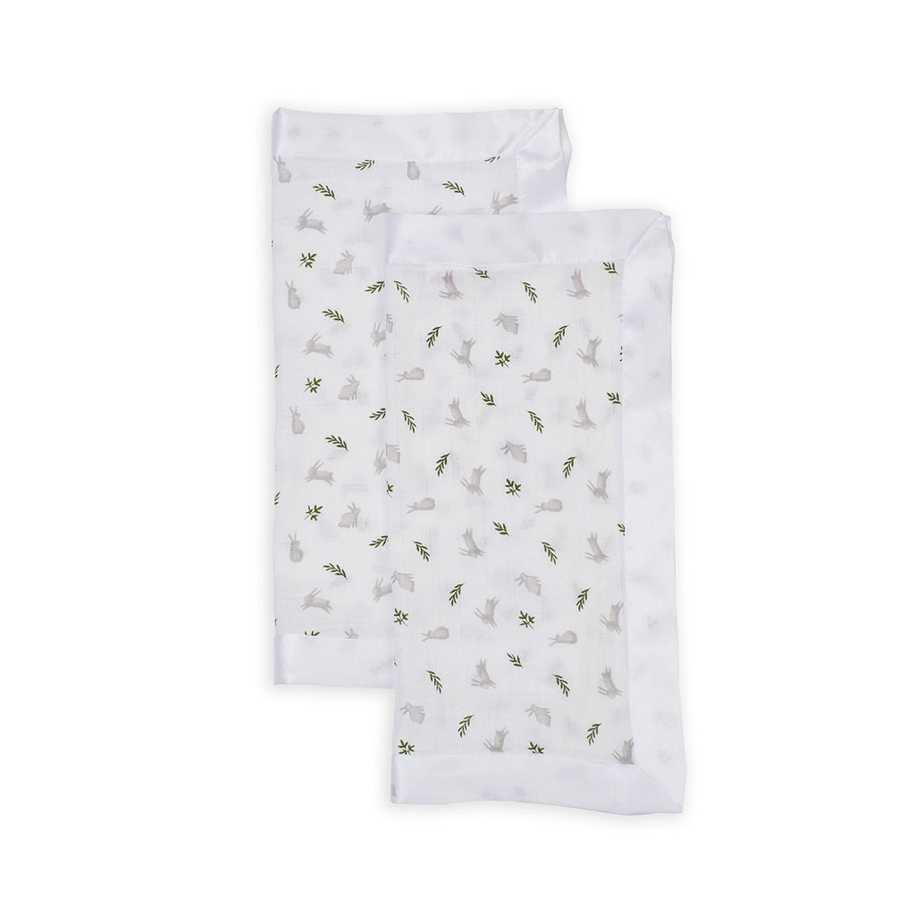 Lulujo - Muslin Security Comforter Blanket - Bunnies - 2 Pack - Baby&More