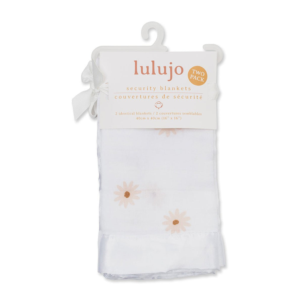 Lulujo - Muslin Security Comforter Blanket - Daisies - 2 Pack - Baby&More