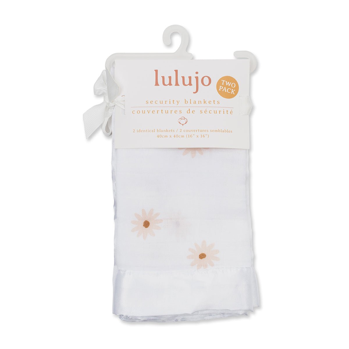 Lulujo - Muslin Security Comforter Blanket - Daisies - 2 Pack - Baby&More