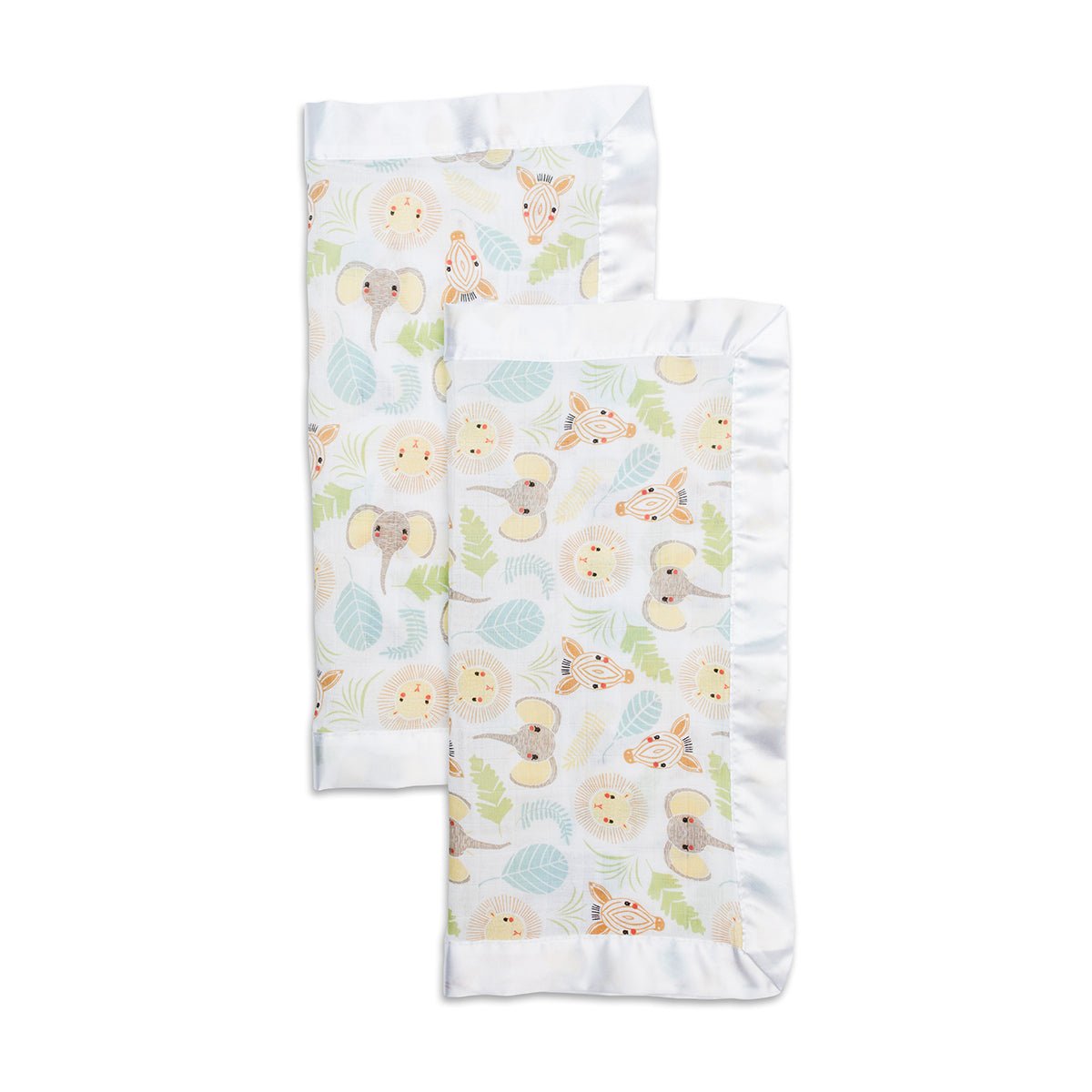 Lulujo - Muslin Security Comforter Blanket - Jungle Safari - 2 Pack - Baby&More