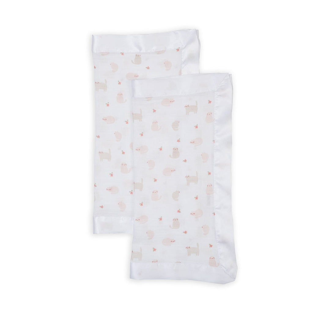 Lulujo - Muslin Security Comforter Blanket - Kitty Cat - 2 Pack - Baby&More