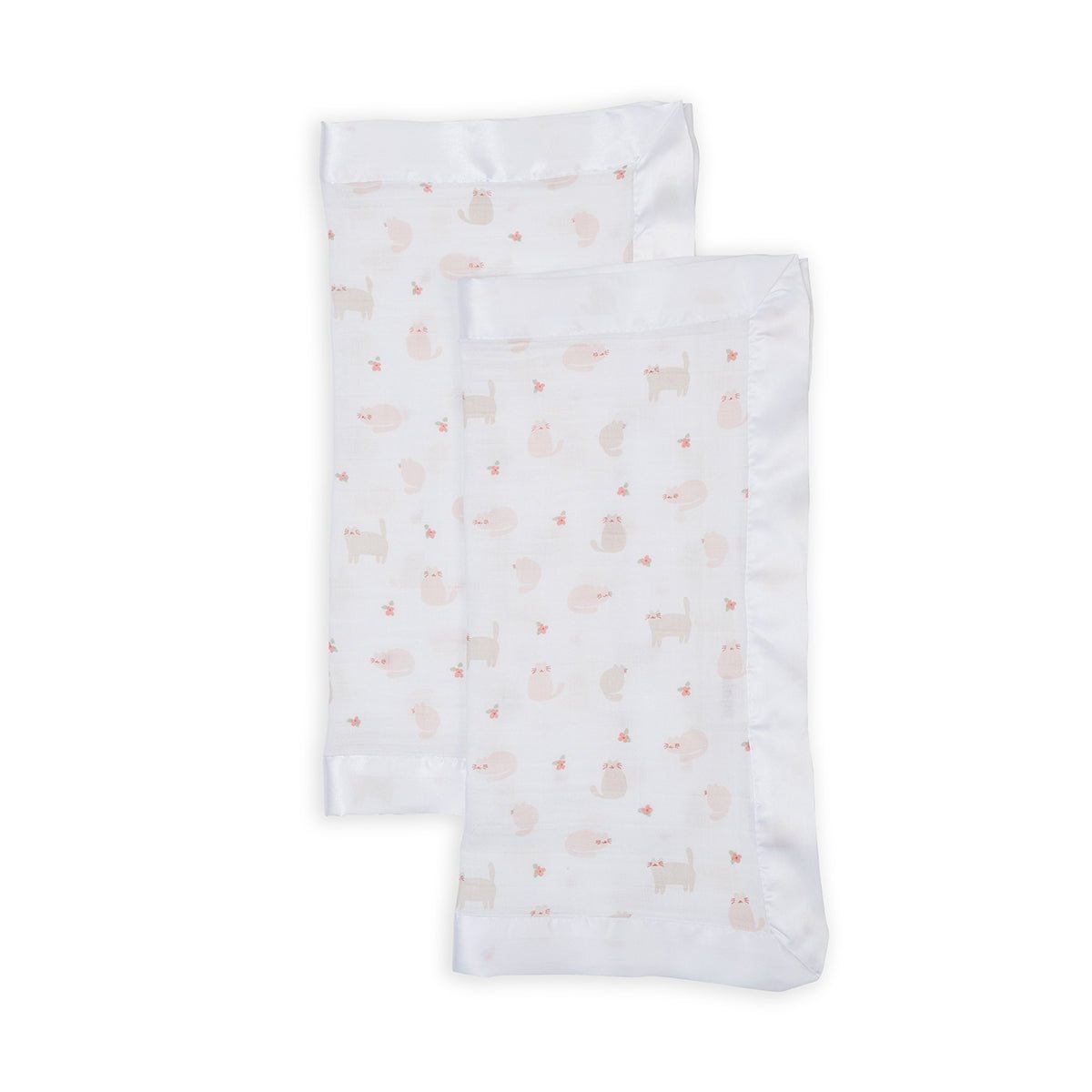 Lulujo - Muslin Security Comforter Blanket - Kitty Cat - 2 Pack - Baby&More