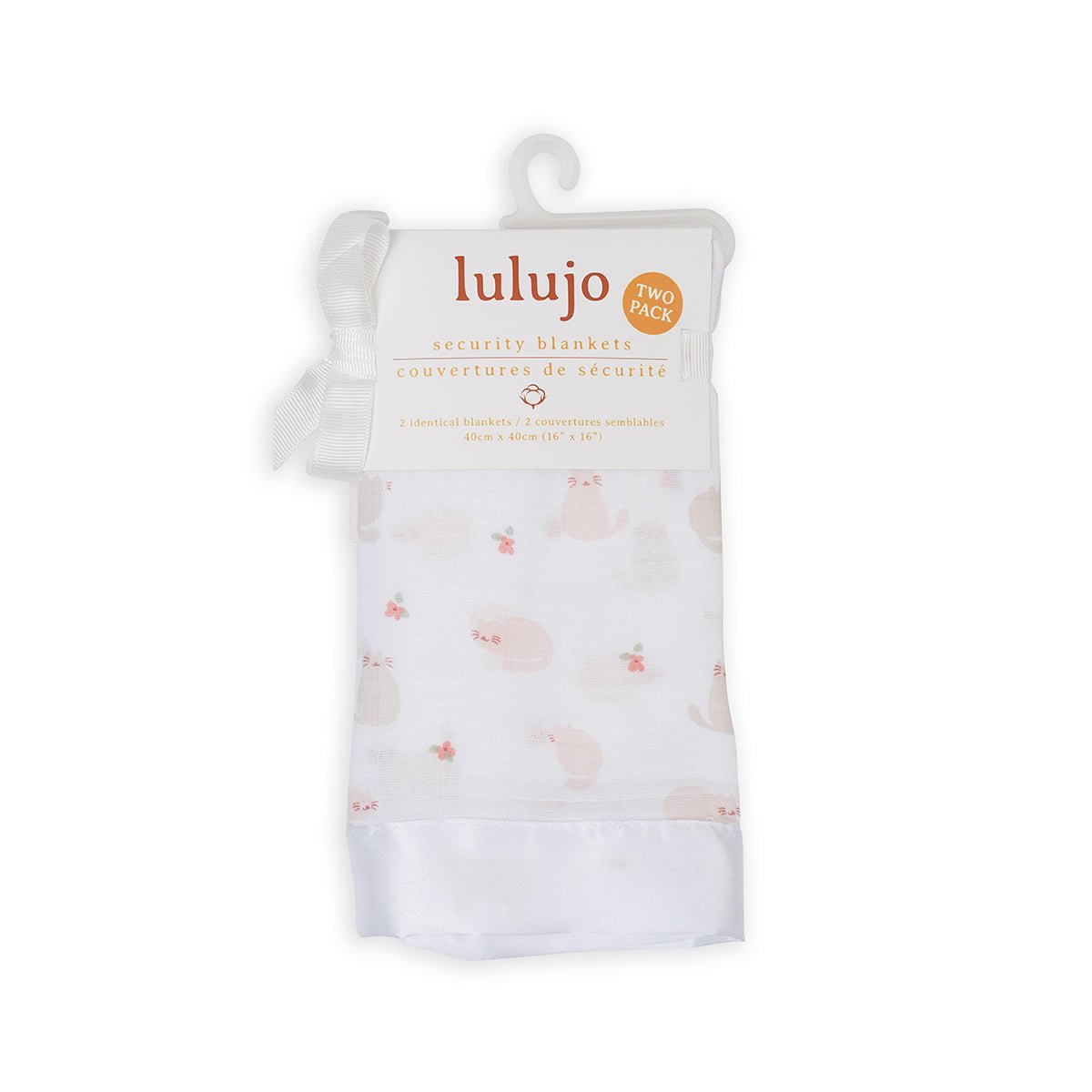 Lulujo - Muslin Security Comforter Blanket - Kitty Cat - 2 Pack - Baby&More