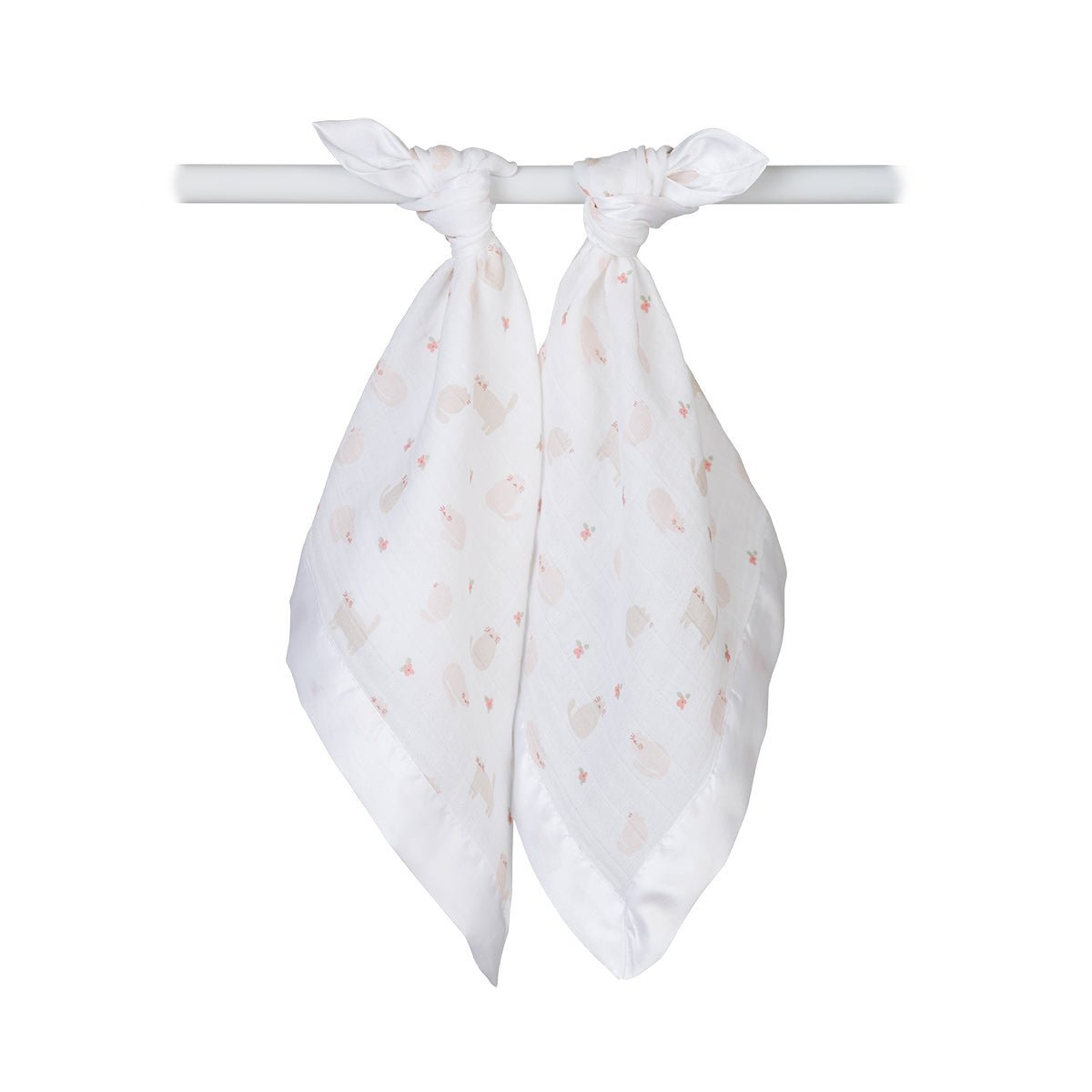 Lulujo - Muslin Security Comforter Blanket - Kitty Cat - 2 Pack - Baby&More