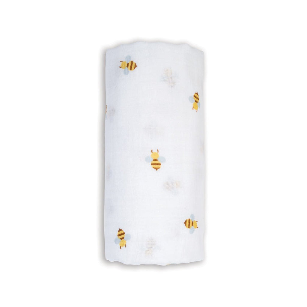 Lulujo - Muslin Swaddle - Bees (100cm x 100cm) - Baby&More