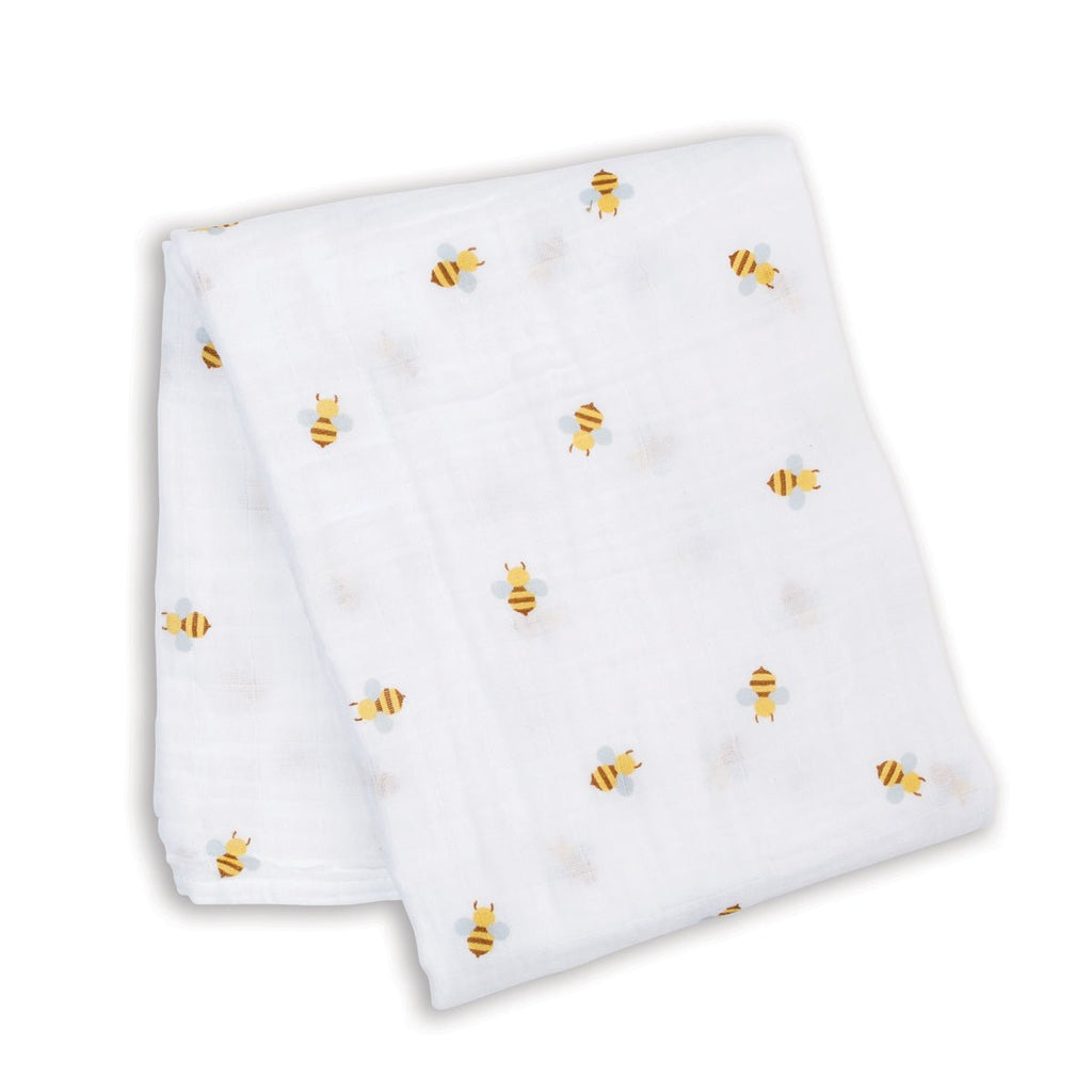 Lulujo - Muslin Swaddle - Bees (100cm x 100cm) - Baby&More