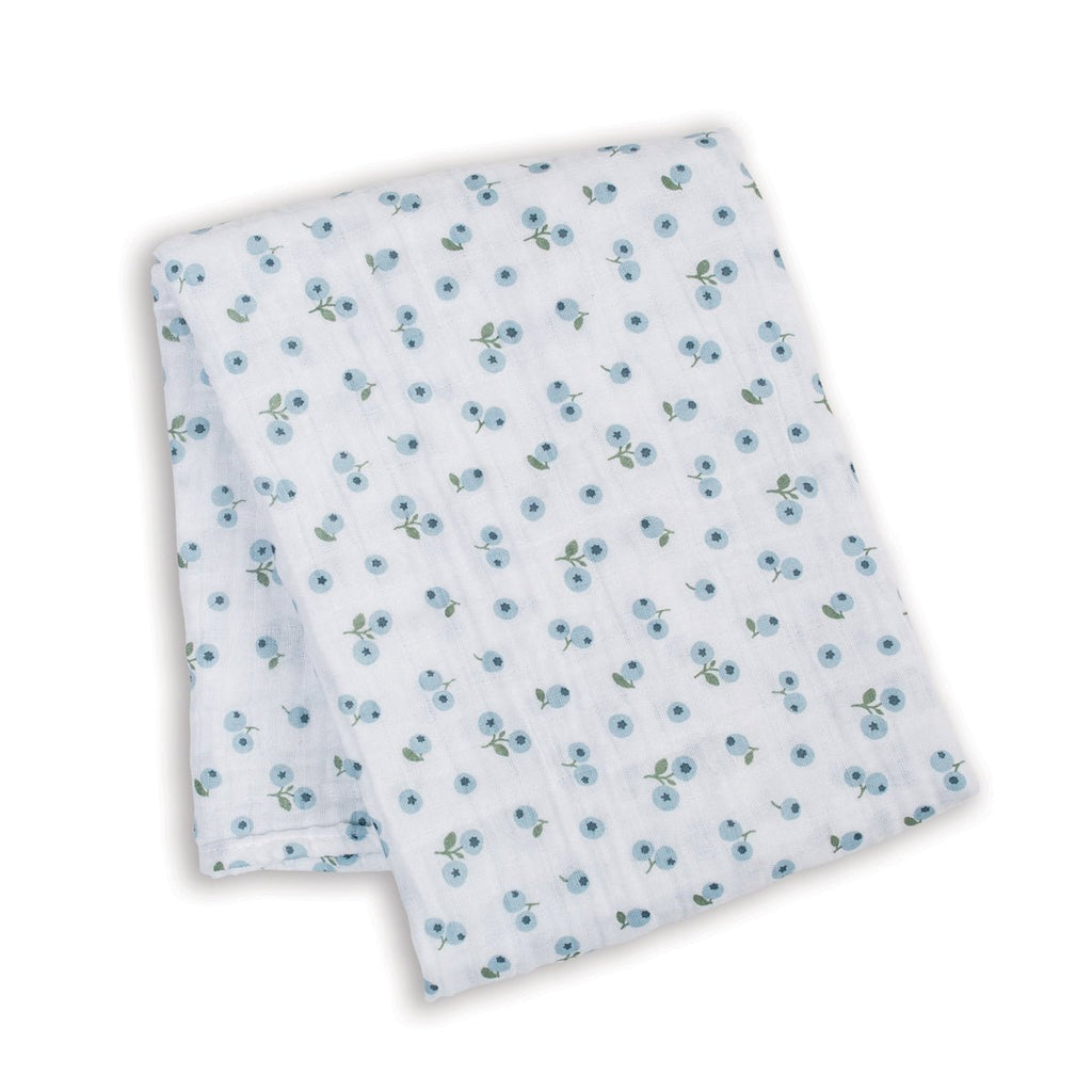 Lulujo - Muslin Swaddle - Blueberries (100cm x 100cm) - Baby&More