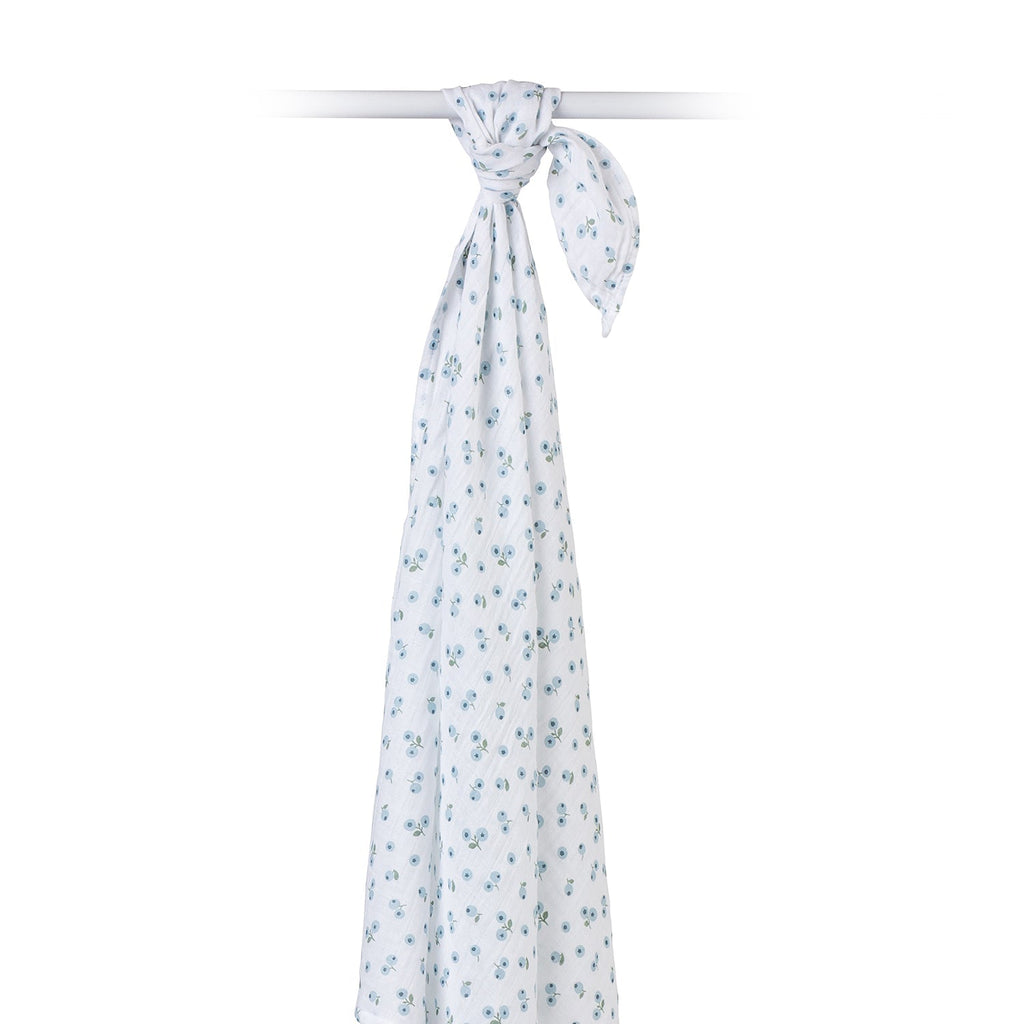 Lulujo - Muslin Swaddle - Blueberries (100cm x 100cm) - Baby&More