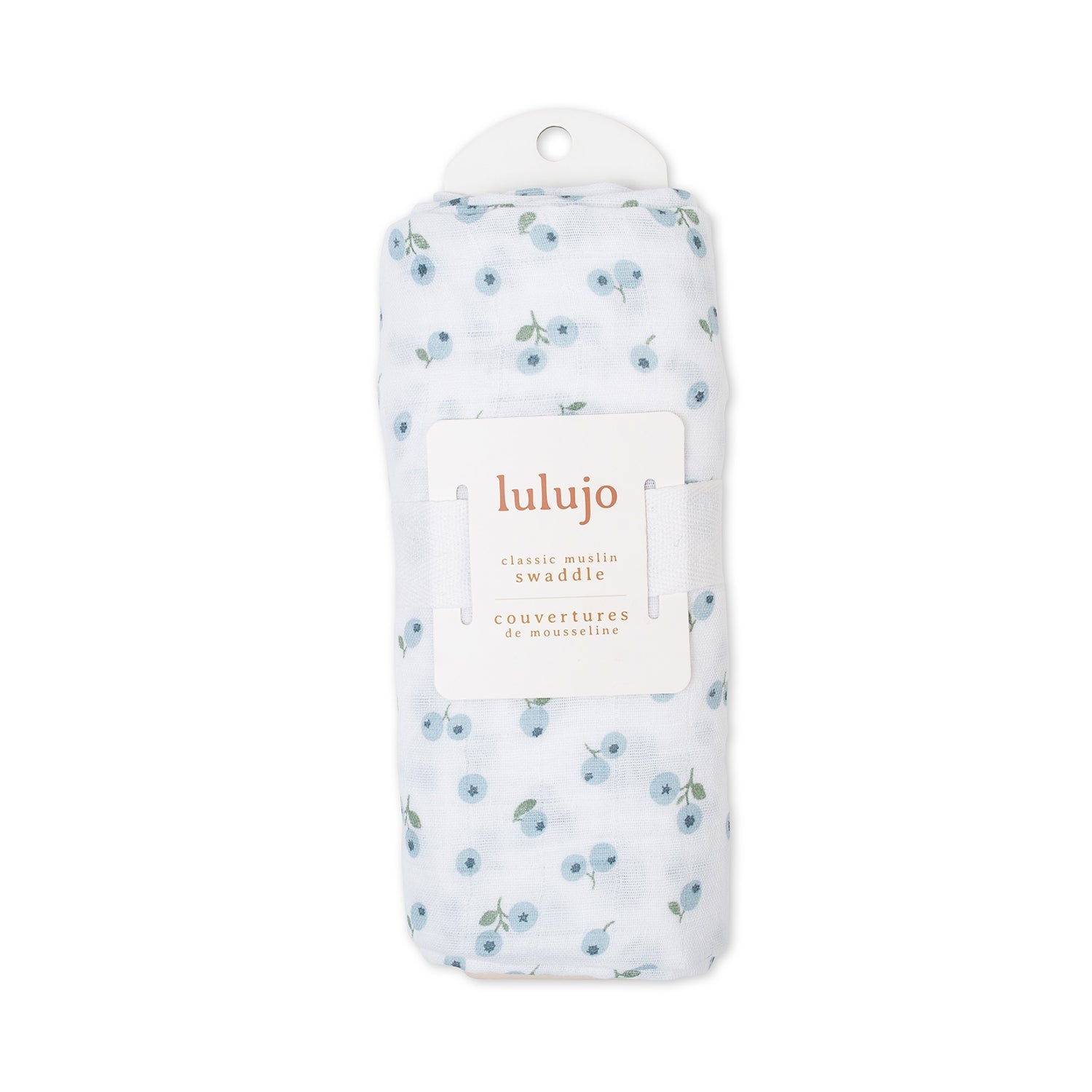 Lulujo - Muslin Swaddle - Blueberries (100cm x 100cm) - Baby&More