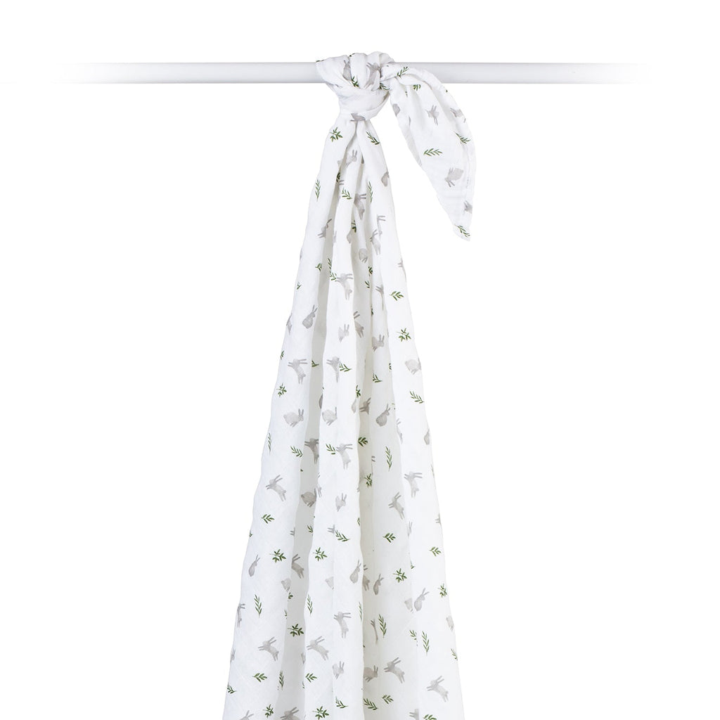 Lulujo - Muslin Swaddle - Bunnies (100cm x 100cm) - Baby&More