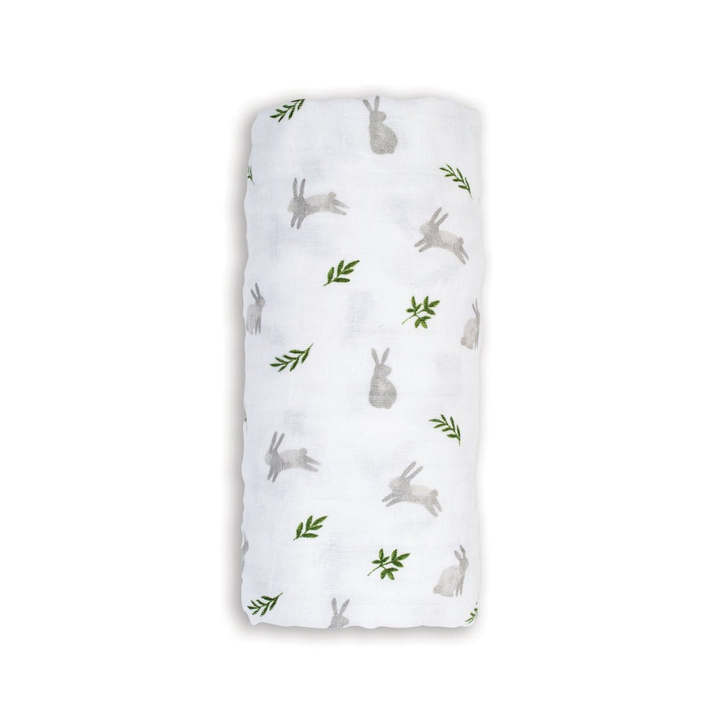 Lulujo - Muslin Swaddle - Bunnies (100cm x 100cm) - Baby&More