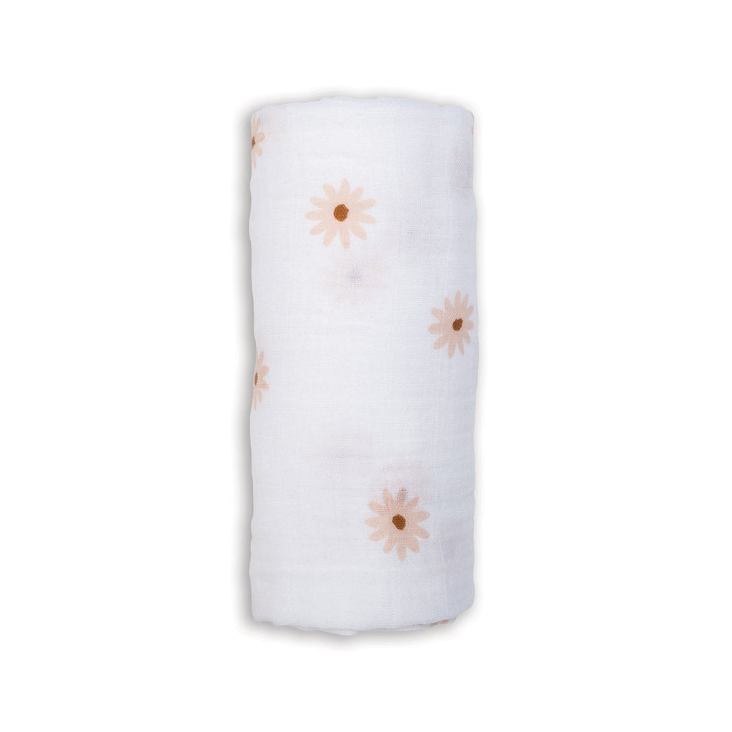Lulujo - Muslin Swaddle - Daisy (100cm x 100cm) - Baby&More