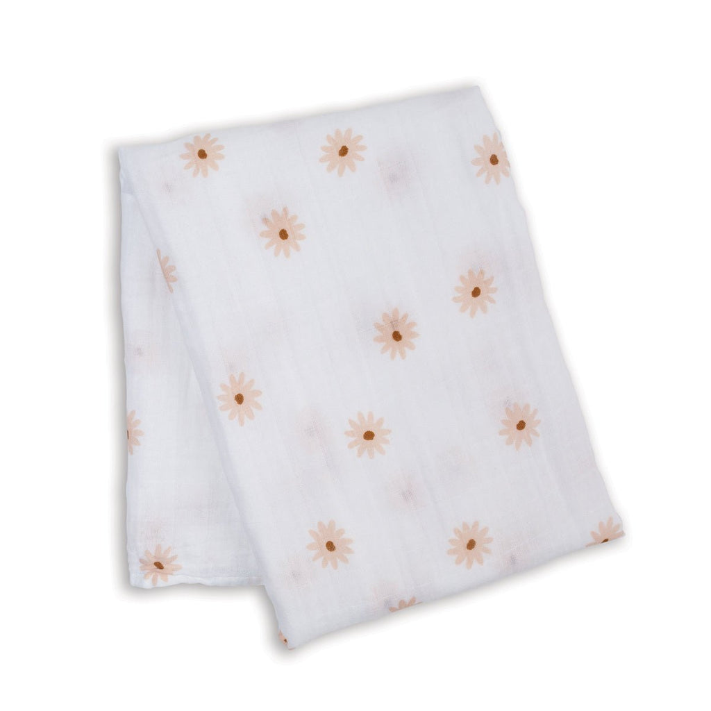 Lulujo - Muslin Swaddle - Daisy (100cm x 100cm) - Baby&More