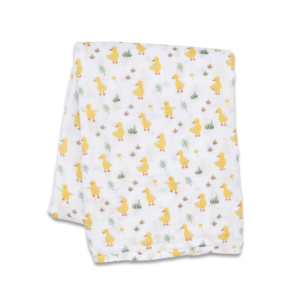Lulujo - Muslin Swaddle - Ducks (100cm x 100cm) - Baby&More