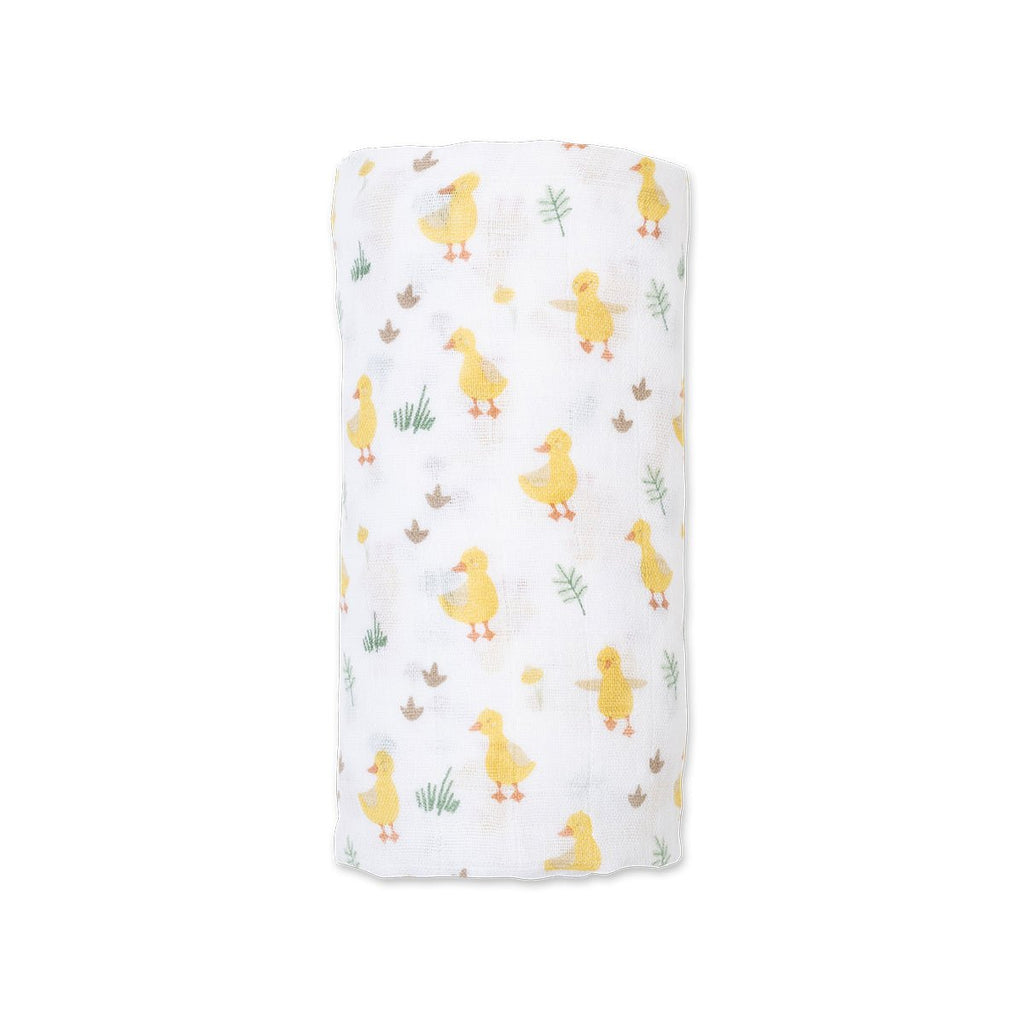 Lulujo - Muslin Swaddle - Ducks (100cm x 100cm) - Baby&More