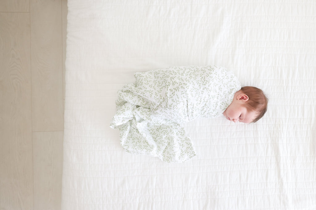 Lulujo - Muslin Swaddle - Greenery (100cm x 100cm) - Baby&More