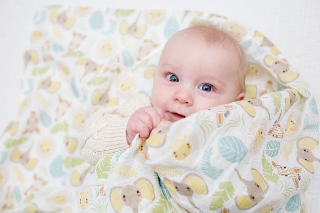 Lulujo - Muslin Swaddle Large - Jungle Safari (120cm x 120cm) - Baby&More