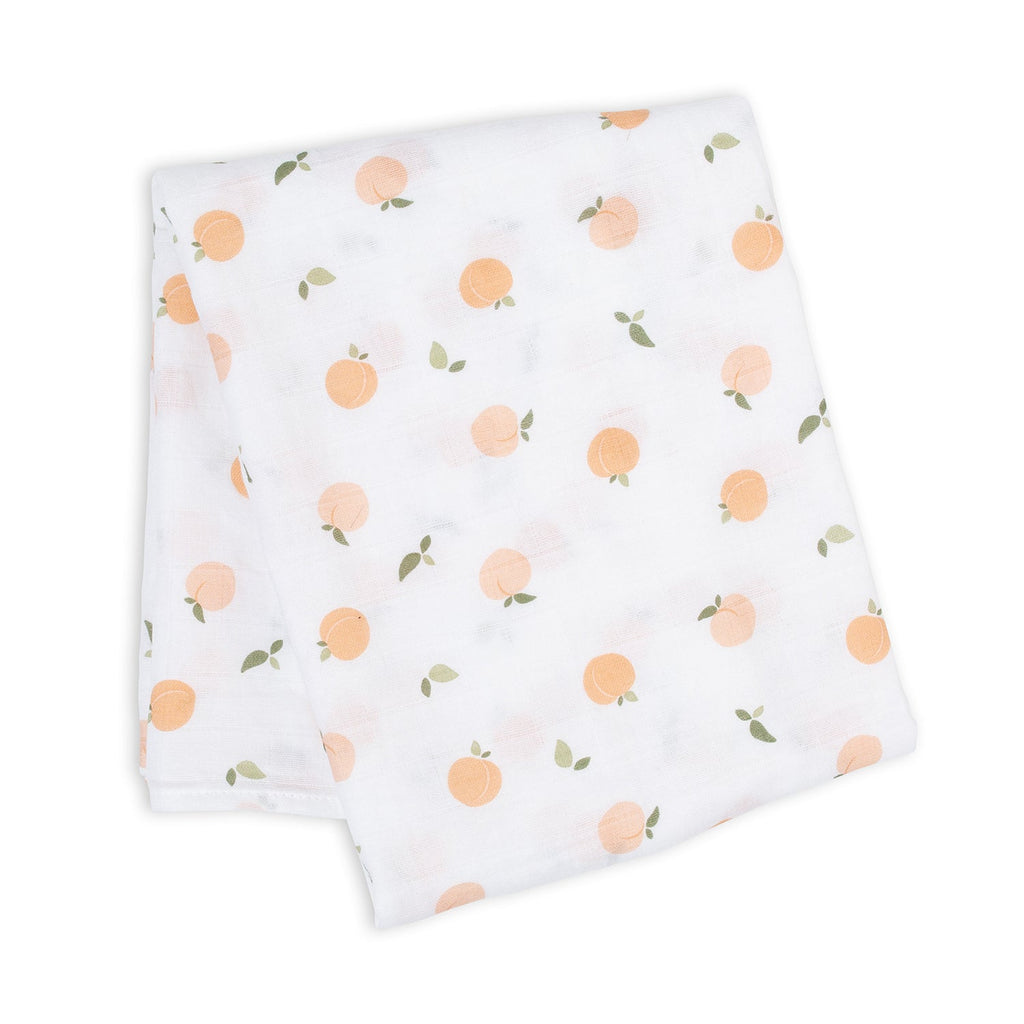 Lulujo - Muslin Swaddle - Peaches (100cm x 100cm) - Baby&More