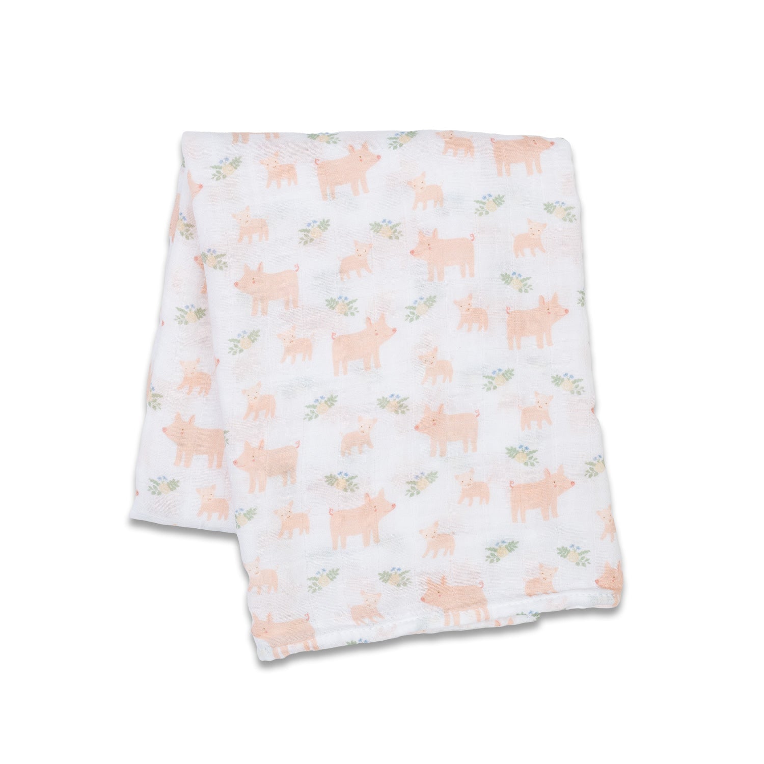 Lulujo - Muslin Swaddle - Pigs (100cm x 100cm) - Baby&More