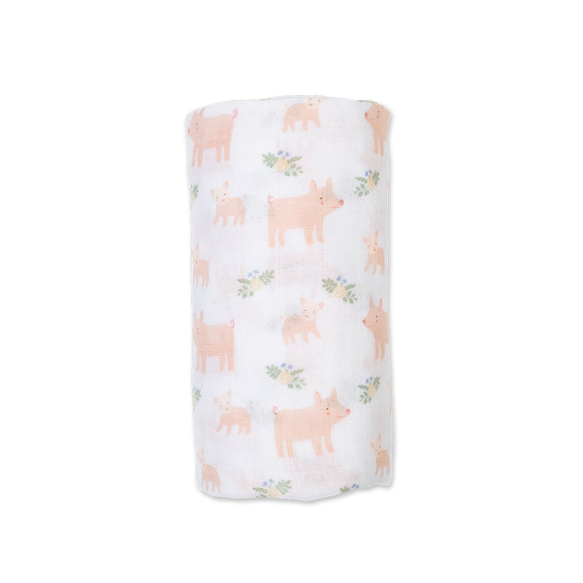 Lulujo - Muslin Swaddle - Pigs (100cm x 100cm) - Baby&More