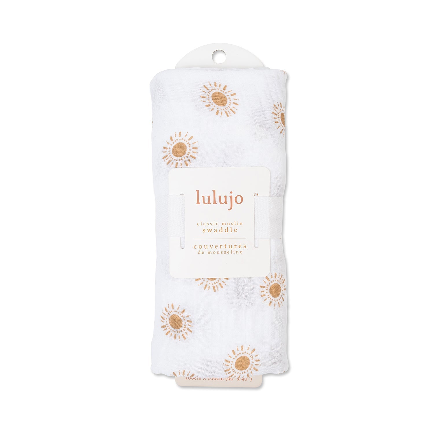 Lulujo - Muslin Swaddle - Suns (100cm x 100cm) - Baby&More