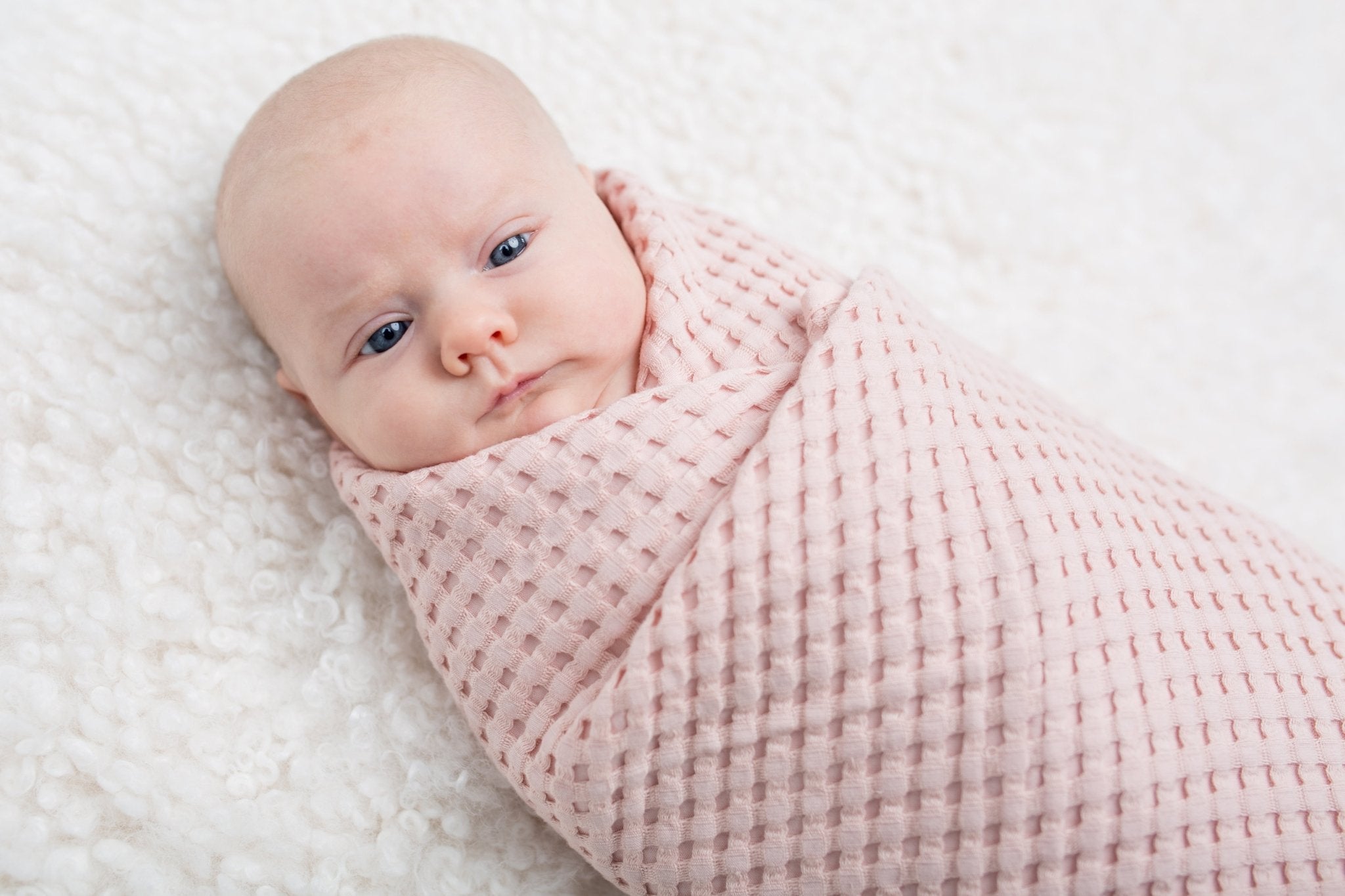 Lulujo - Waffle Blanket - Ballet Slipper Pink - Baby&More